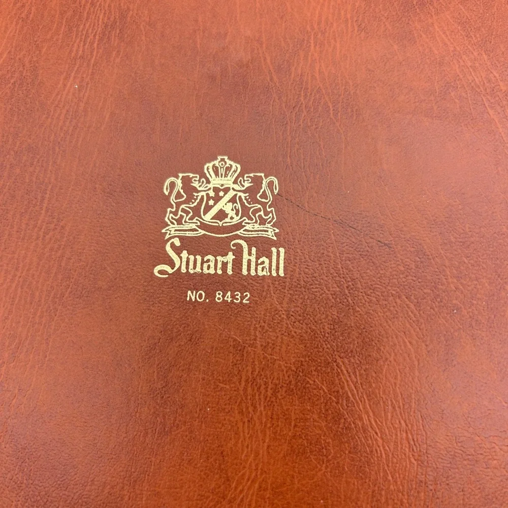Stuart Hall Executive Brown Faux Leather 3-Ring Address Book‎ Vintage No. 8432